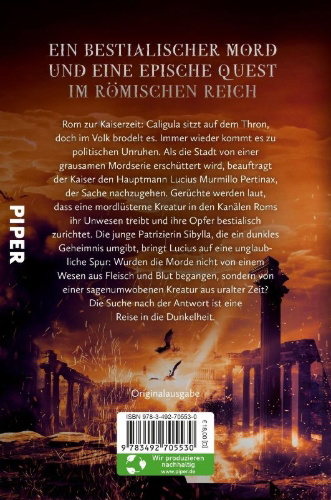 Buchcover und Innenansicht für das Buch: Indagator - Die Bestien von Rom