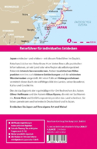 Buchcover und Innenansicht für das Buch: Reise Know-How Reiseführer Japan