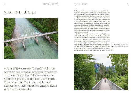 Buchcover und Innenansicht für das Buch: Auf dem Alpe-Adria-Radweg von Villach bis Grado