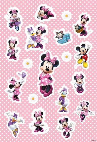 Buchcover und Innenansicht für das Buch: Disney Minnie: Stickern und Malen mit Minnie