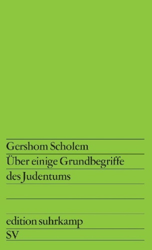 Buchcover und Innenansicht für das Buch: Über einige Grundbegriffe des Judentums