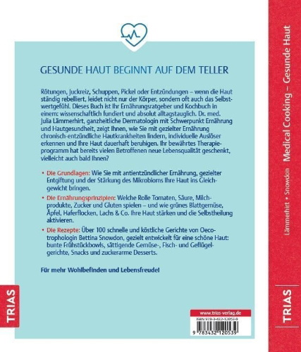 Buchcover und Innenansicht für das Buch: Medical Cooking: Gesunde Haut