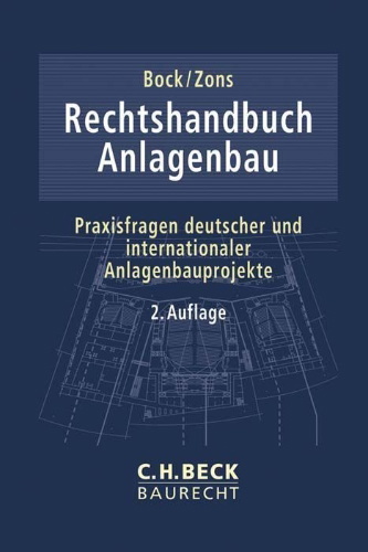 Buchcover und Innenansicht für das Buch: Rechtshandbuch Anlagenbau