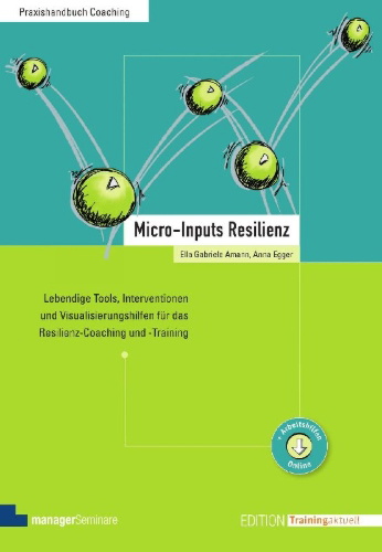 Buchcover und Innenansicht für das Buch: Micro-Inputs Resilienz