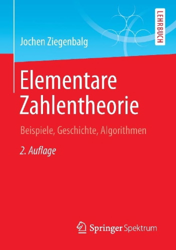 Buchcover und Innenansicht für das Buch: Elementare Zahlentheorie