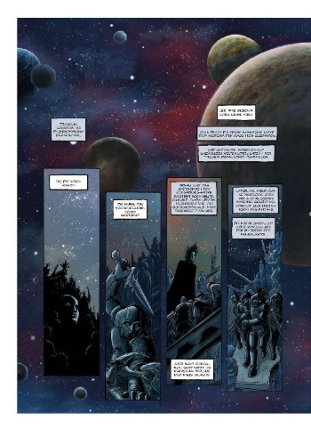Buchcover und Innenansicht für das Buch: Die Krone der Sterne (Comic). Band 1 (von 3)