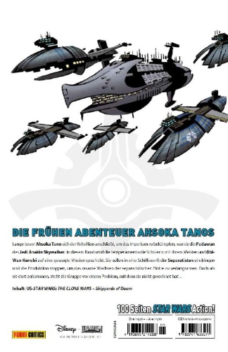 Buchcover und Innenansicht für das Buch: Star Wars: The Clone Wars -Shipyards of Doom