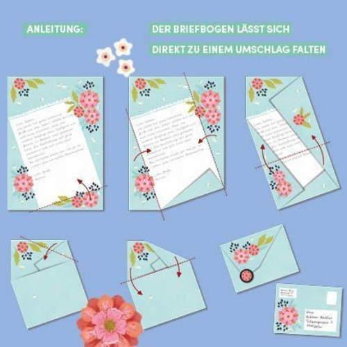 Buchcover und Innenansicht für das Buch: Post für dich. Blumen