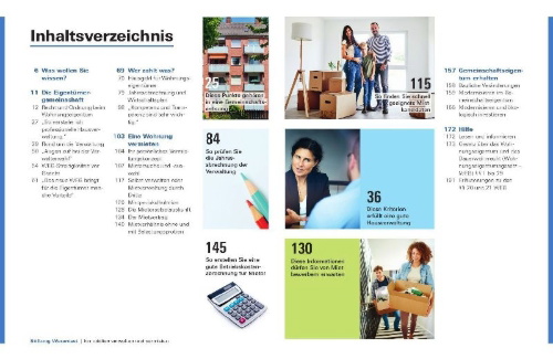 Buchcover und Innenansicht für das Buch: Immobilien verwalten und vermieten
