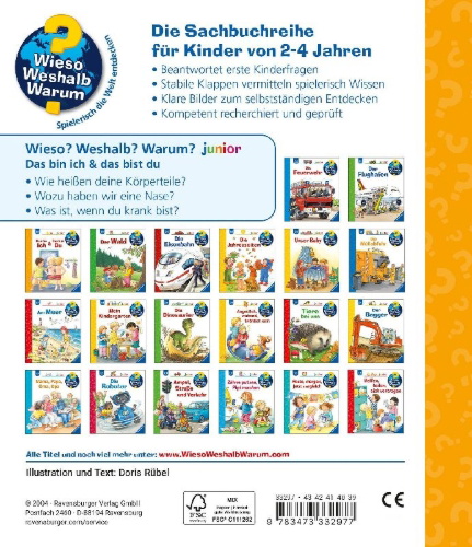 Buchcover und Innenansicht für das Buch: Wieso? Weshalb? Warum? junior, Band 5: Das bin ich & Das bist du
