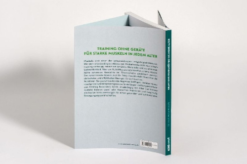 Buchcover und Innenansicht für das Buch: Kraft und Stabilität bis ins hohe Alter
