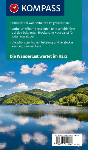 Buchcover und Innenansicht für das Buch: KOMPASS Wanderlust Harz
