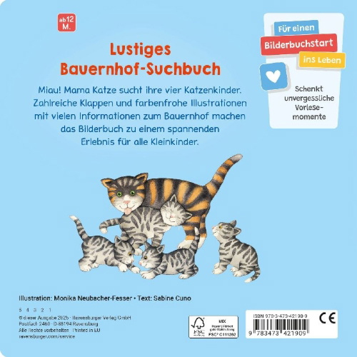 Buchcover und Innenansicht für das Buch: Unterwegs auf dem Bauernhof