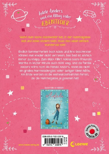 Buchcover und Innenansicht für das Buch: Adele und der beste Sommer der Welt (Band 2)