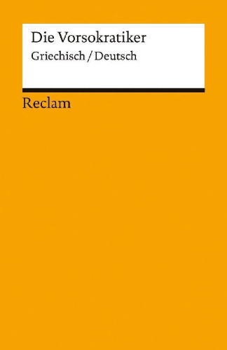 Buchcover und Innenansicht für das Buch: Die Vorsokratiker