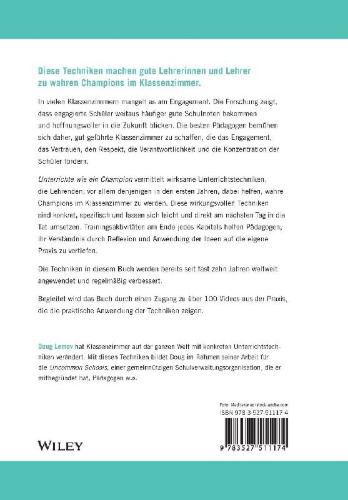 Buchcover und Innenansicht für das Buch: Unterrichte wie ein Champion