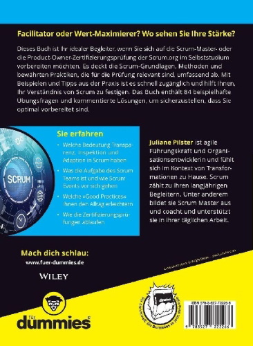 Buchcover und Innenansicht für das Buch: Professional Scrum Master und Product Owner für Dummies
