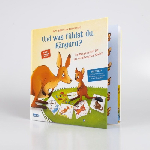 Buchcover und Innenansicht für das Buch: Und was fühlst du, Känguru?
