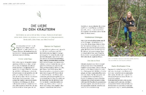 Buchcover und Innenansicht für das Buch: Die Wunderwelt der Kräuter