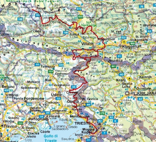 Buchcover und Innenansicht für das Buch: AlpeAdriaTrail