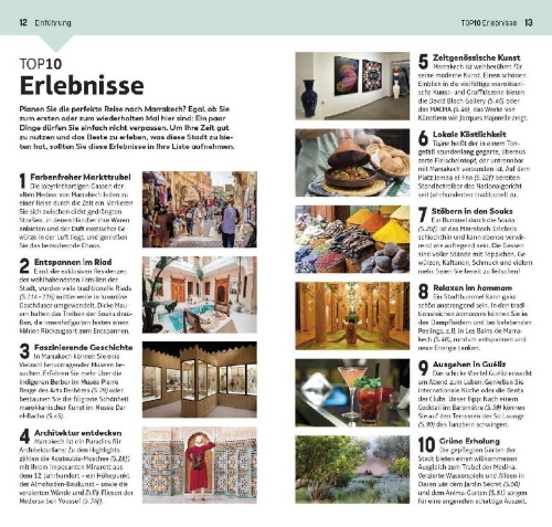 Buchcover und Innenansicht für das Buch: TOP10 Reiseführer Marrakech