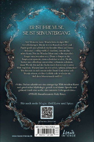 Buchcover und Innenansicht für das Buch: Musenrausch (Nektar und Ambrosia, Band 1).