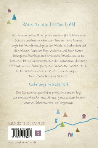 Buchcover und Innenansicht für das Buch: Holsteinische Schweiz. Wandern für die Seele