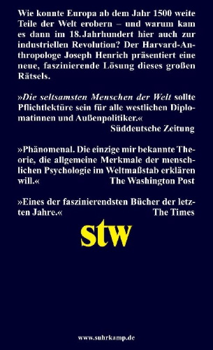 Buchcover und Innenansicht für das Buch: The WEIRDest People in the World. How the West Became Psychologically Peculiar and Particularly Prosperous