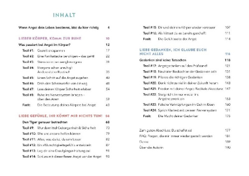 Buchcover und Innenansicht für das Buch: Liebe Angst, halt doch mal die Klappe!