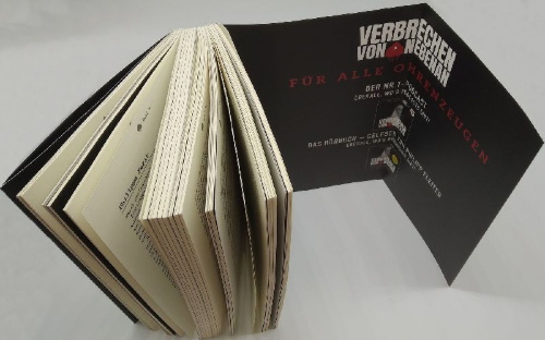 Buchcover und Innenansicht für das Buch: Verbrechen von nebenan