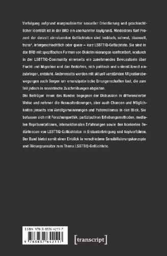 Buchcover und Innenansicht für das Buch: Refugees & Queers