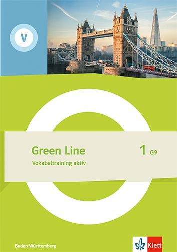 Buchcover und Innenansicht für das Buch: Green Line 1 G9. Vokabeltraining aktiv. Arbeitsheft mit Lösungen Klasse 5.  Ausgabe Baden-Württemberg