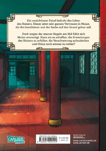 Buchcover und Innenansicht für das Buch: Disney Adventure Journals: Mulan und der geheimnisvolle Palast