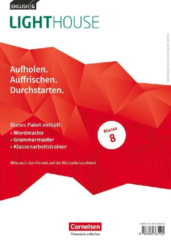 Buchcover und Innenansicht für das Buch: English G Lighthouse Band 4: 8. Schuljahr - Arbeitshefte Wordmaster, Grammarmaster und Klassenarbeitstrainer (Im Paket)