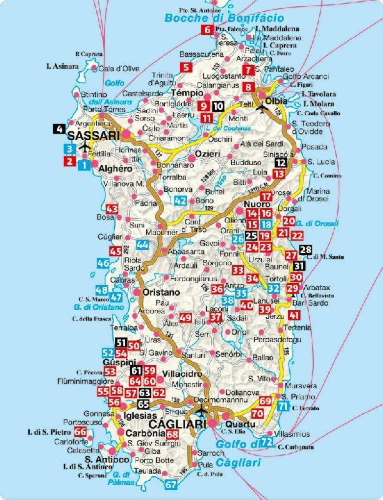 Buchcover und Innenansicht für das Buch: ROTHER Wanderführer Sardinien