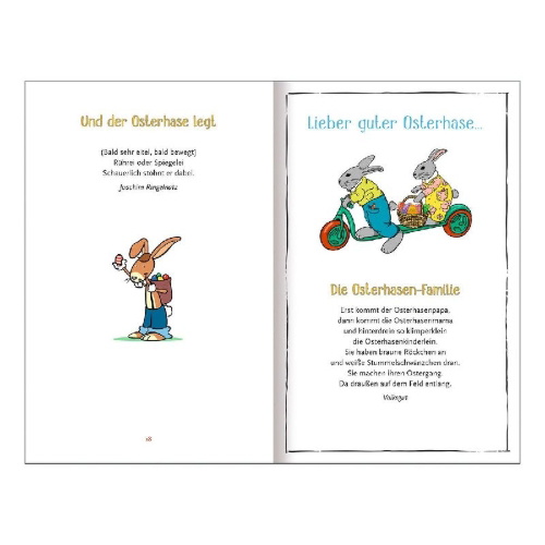 Buchcover und Innenansicht für das Buch: Ostern wirft sich jedes Ei in Schale