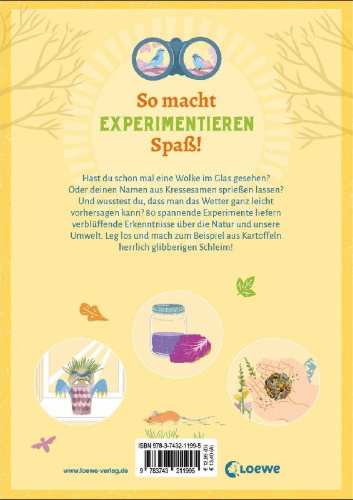 Buchcover und Innenansicht für das Buch: The Pocket Book Of Garden Experiments - Backyard Weather