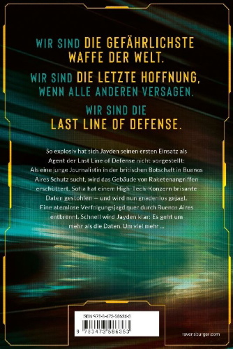 Buchcover und Innenansicht für das Buch: Last Line of Defense, Band 1 - Der Angriff