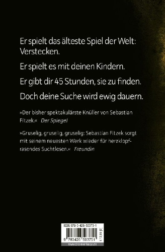 Buchcover und Innenansicht für das Buch: Der Augensammler
