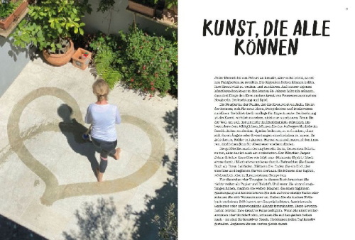 Buchcover und Innenansicht für das Buch: Jeden Tag kreativ sein