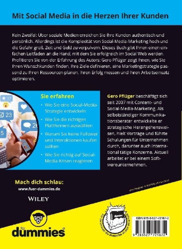 Buchcover und Innenansicht für das Buch: Social-Media-Marketing für Dummies