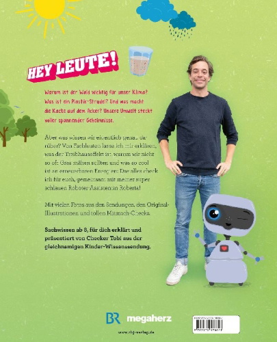Buchcover und Innenansicht für das Buch: Checker Tobi - Der große Umwelt-Check: Klima, Wald, Wasser: Das check ich für euch!