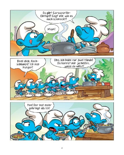 Buchcover und Innenansicht für das Buch: Grandir avec les Schtroumpfs 11