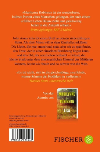 Buchcover und Innenansicht für das Buch: Gilead