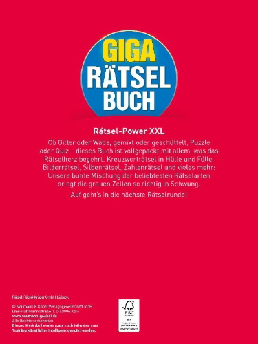 Buchcover und Innenansicht für das Buch: Giga-Rätselbuch 9