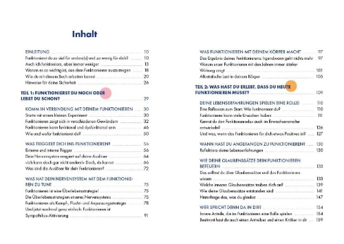 Buchcover und Innenansicht für das Buch: Raus aus dem Funktionsmodus - zurück zu dir