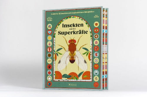 Buchcover und Innenansicht für das Buch: Insekten und ihre Superkräfte