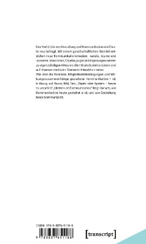 Buchcover und Innenansicht für das Buch: Matters of Communication - Formen und Materialitäten gestalteter Kommunikation