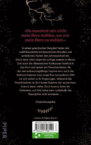 Buchcover und Innenansicht für das Buch: Twelve of Nights - Das gestohlene Herz