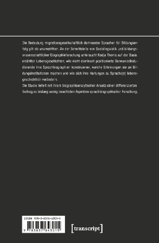 Buchcover und Innenansicht für das Buch: Sprachbiographien in der Migrationsgesellschaft